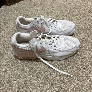 Nike Women's White and Pink Air Maxes
